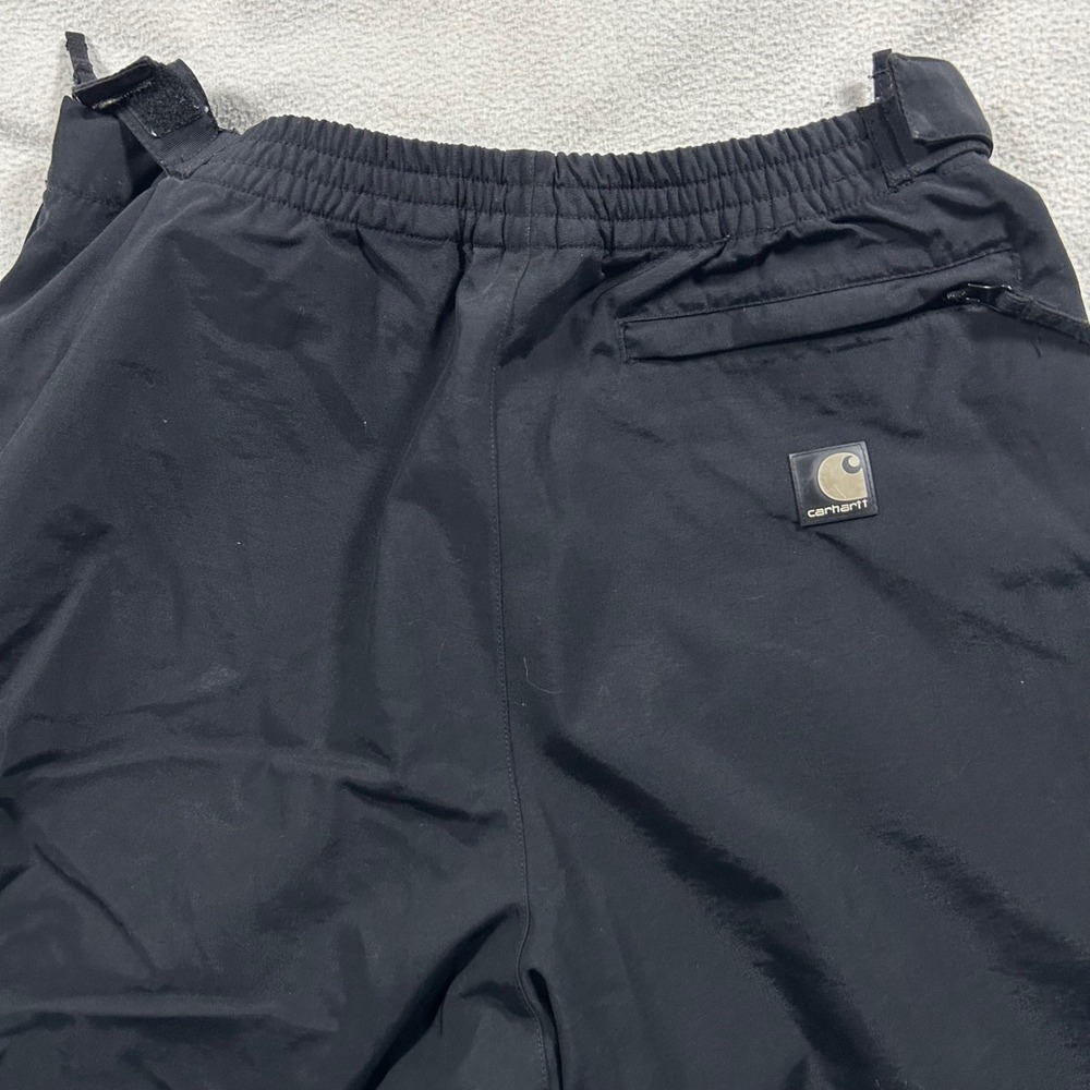 Carhartt B187 BLK Nylon Work Pants Mens Medium Regular Black Side Zip Mesh Lined - Picture 5 of 9